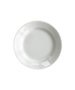 BAS Vit, Tallrik 18 cm m bräm