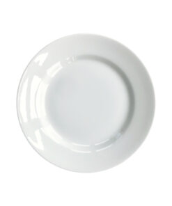 BAS Vit, Tallrik 22 cm m bräm
