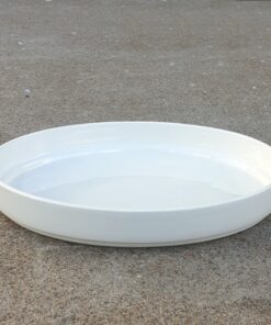 BAS Vit, Oval Gratängform, stengods
