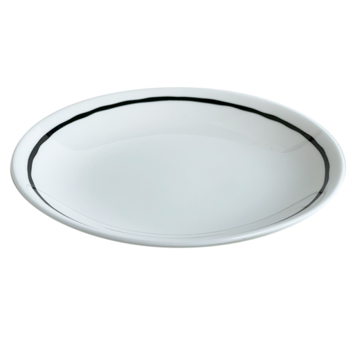 SIXTEN SVART Linje, Tallrik 24 cm u bräm